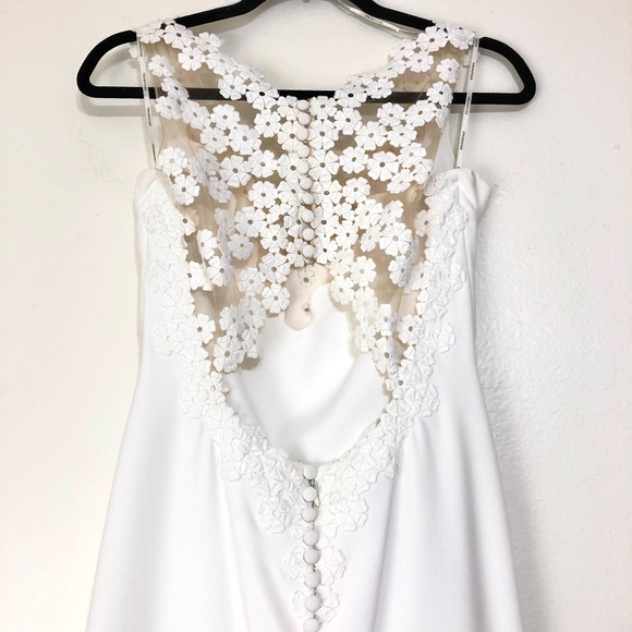 Pronovias Manon Crepe Mermaid Gown Ivory Size 10 - Picture 4 of 12